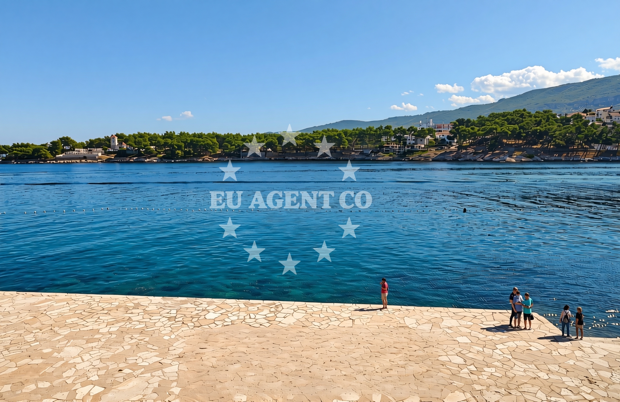 Sea and coastal view of Bočić, Jelsa (Hvar) Beach in Bočić