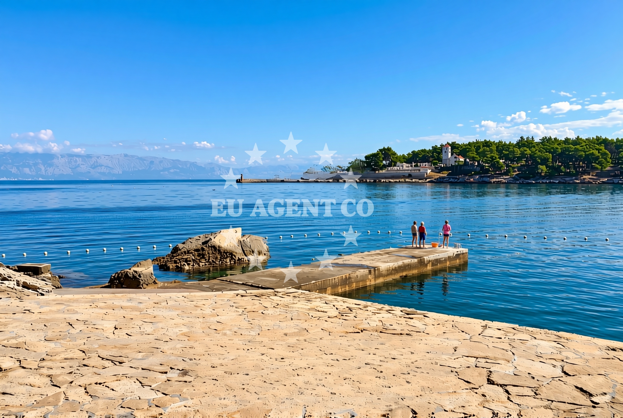 Beach facilities and surroundings at Bočić, Jelsa (Hvar) Beach in Bočić