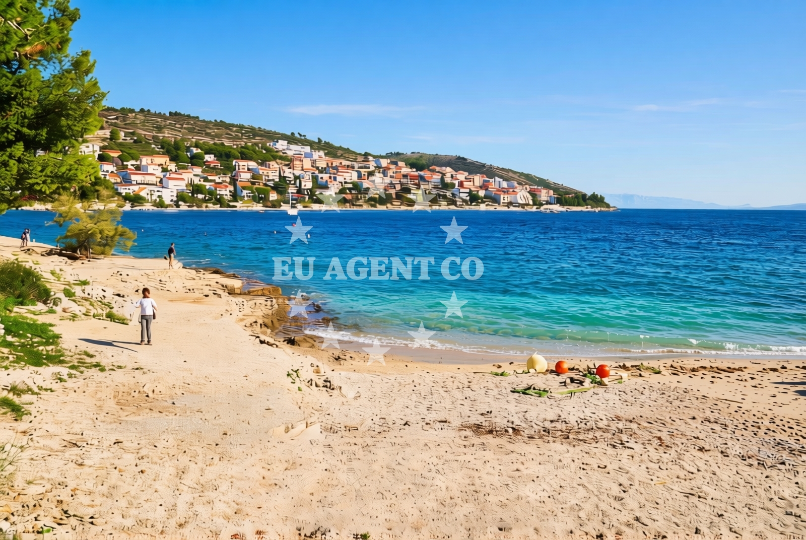 Overview of Bočić sjever, Okrug Gornji (Čiovo) Beach in Bočić sjever