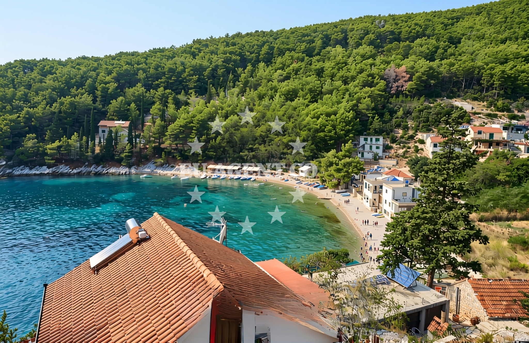 Additional view of Bogomolje beach in Ulica Račevina 42/a, Bogomolje