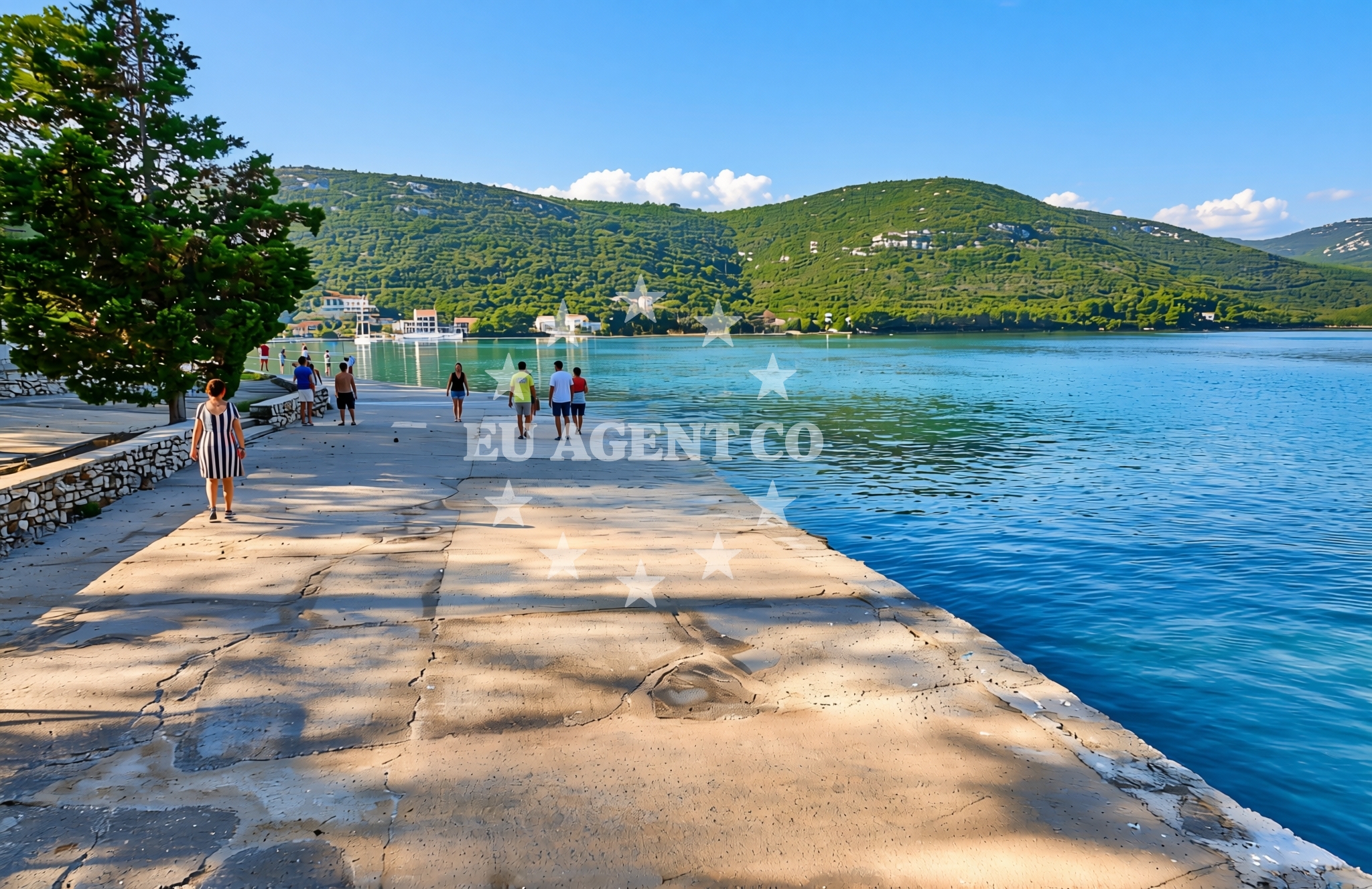 Sea and coastal view of Bok, Luka (Sali) (Dugi otok) Beach in Bok