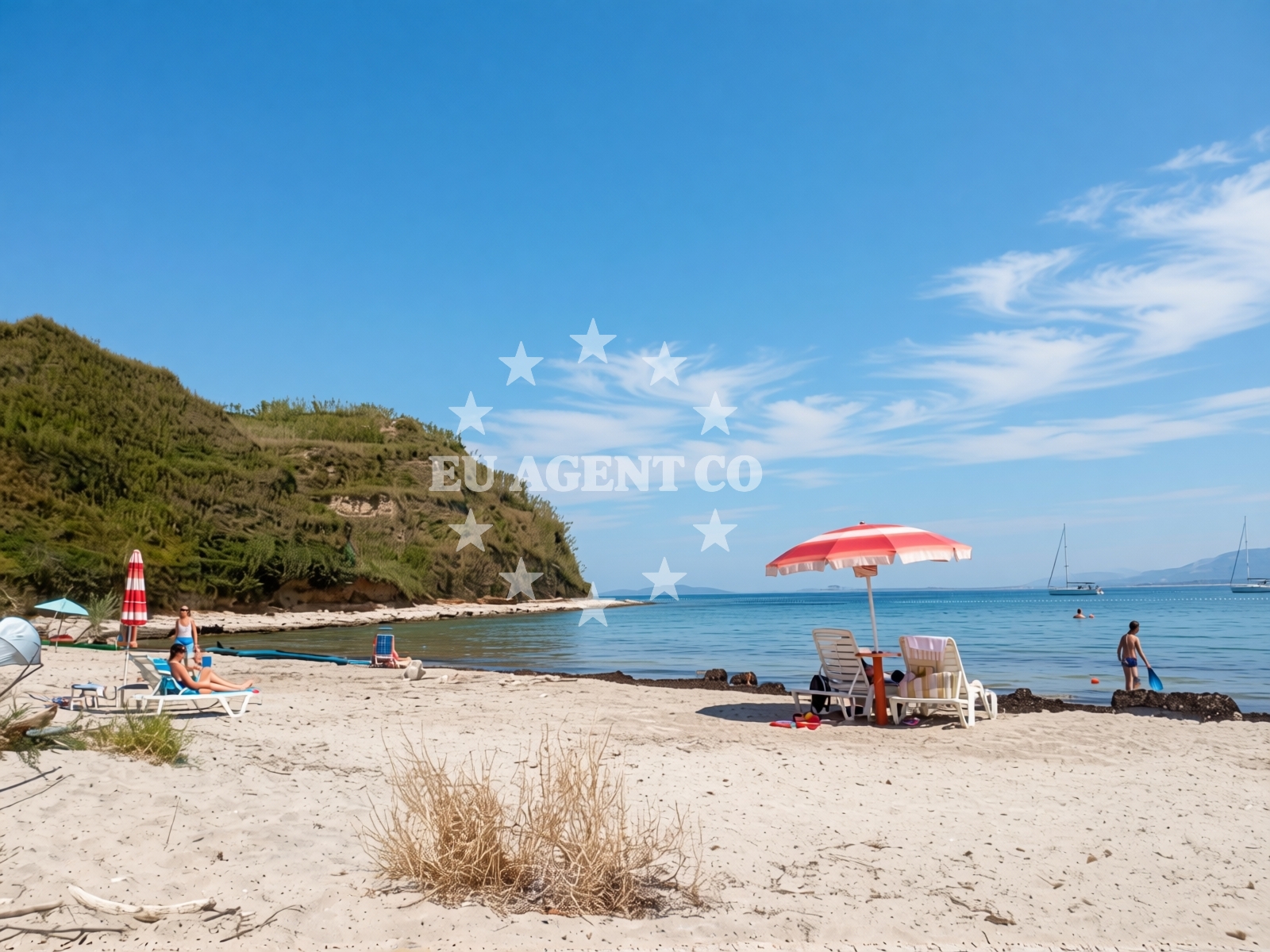 Overview of Bok Plaza in , Susak