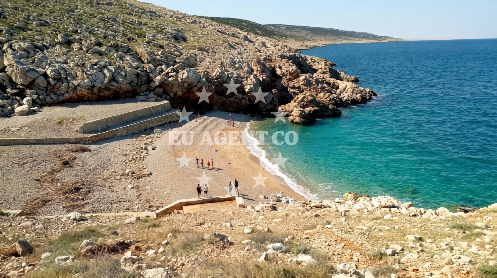 Overview of Bokulja beach in Prva ulica, Slivnica