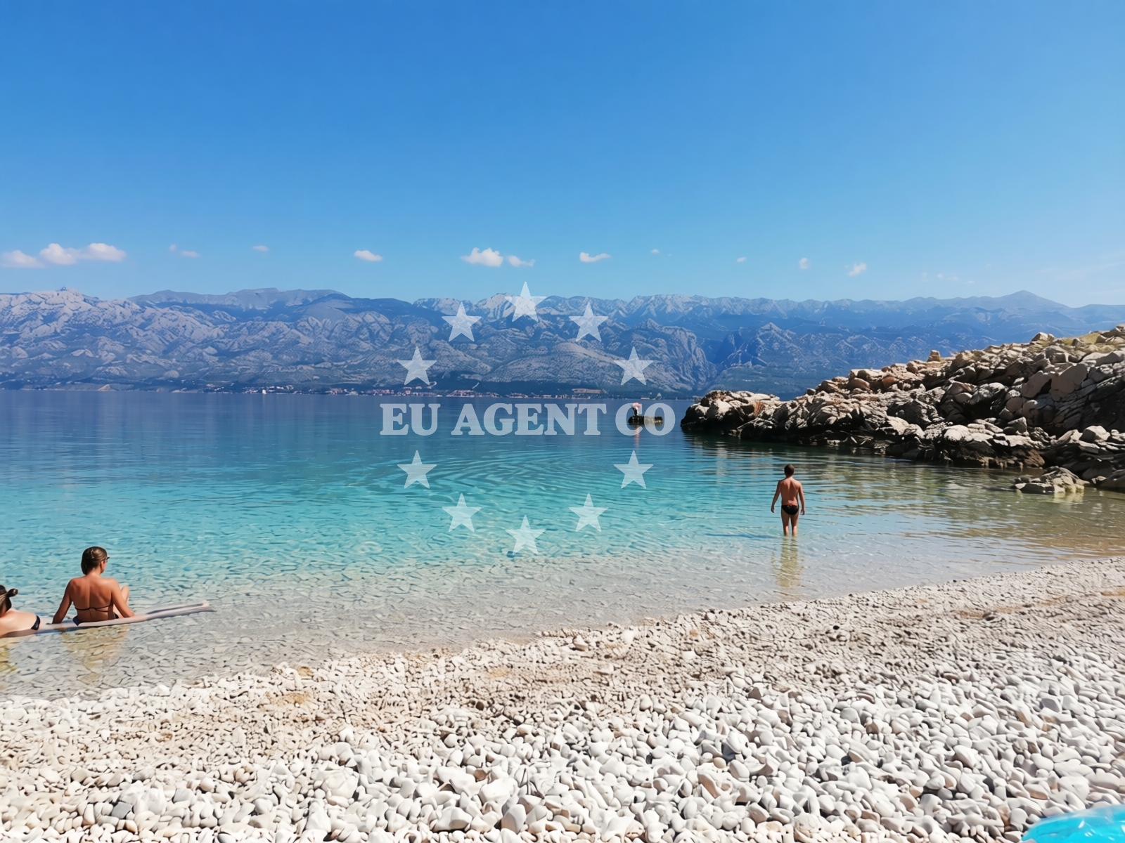 Shoreline and swimming area at Bokulja beach in Prva ulica, Slivnica