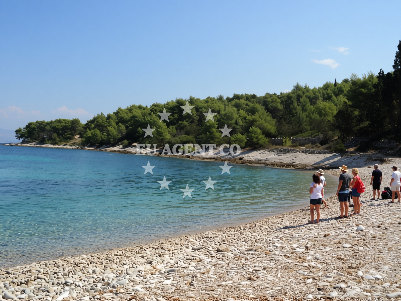 Sea and coastal view of Borak Bay in Put Stipanske 25, Sutivan