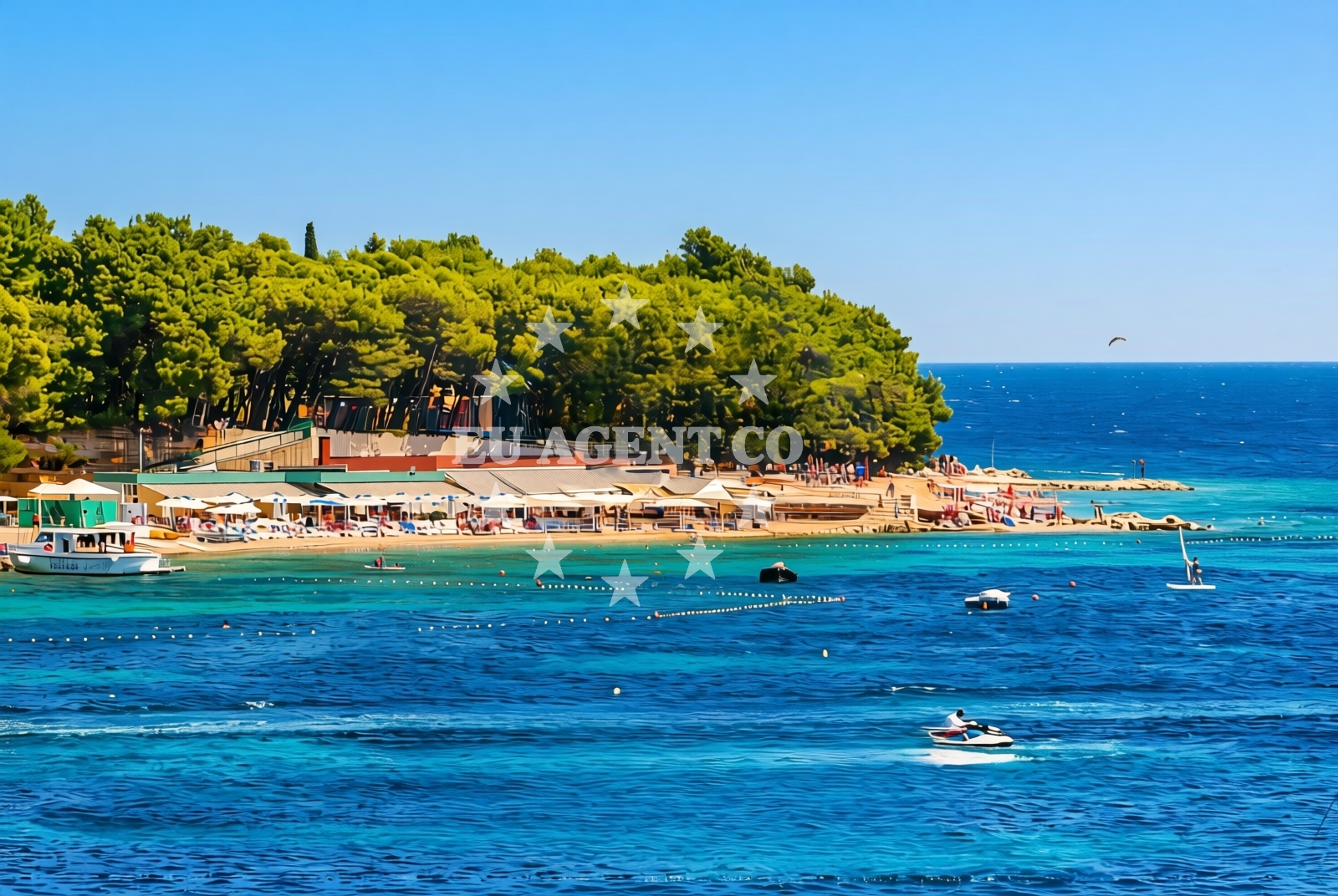 Overview of Borak, Bol (Brač) Beach in Borak
