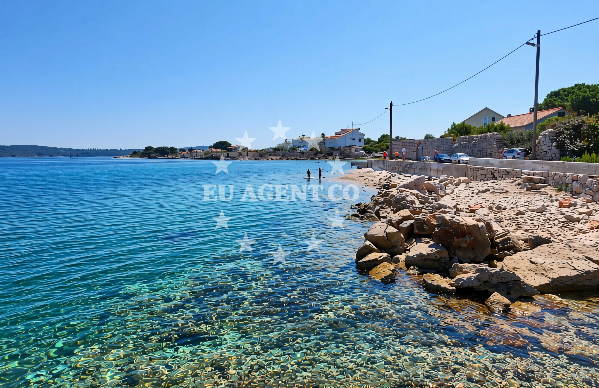 Sea and coastal view of Borak, Drvenik Mali (Drvenik Mali) Beach in Borak