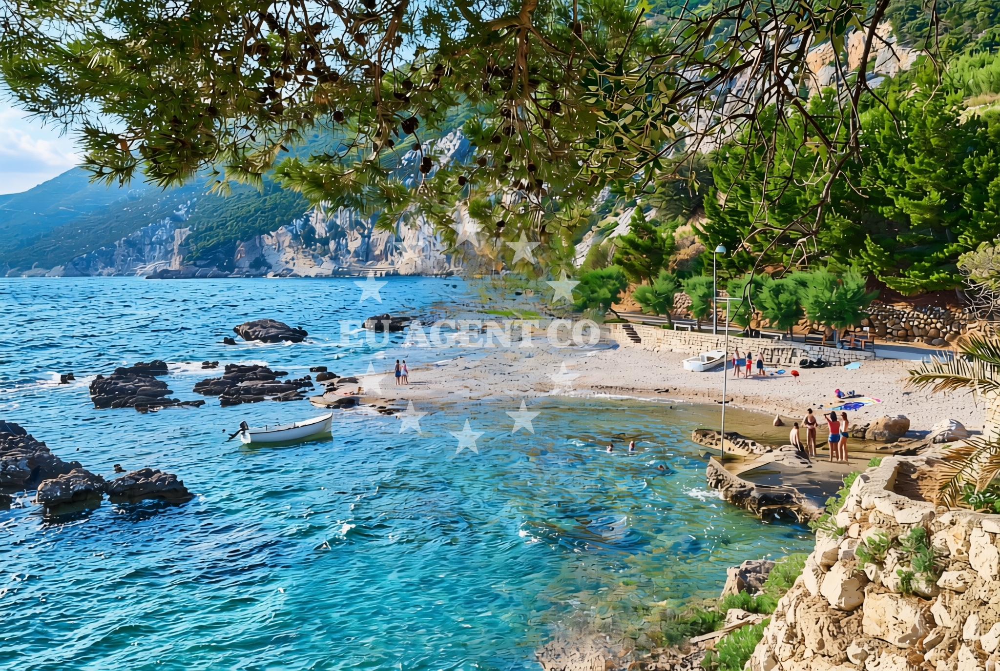 Additional view of Borak II beach in Dingač-Potočine, Potomje