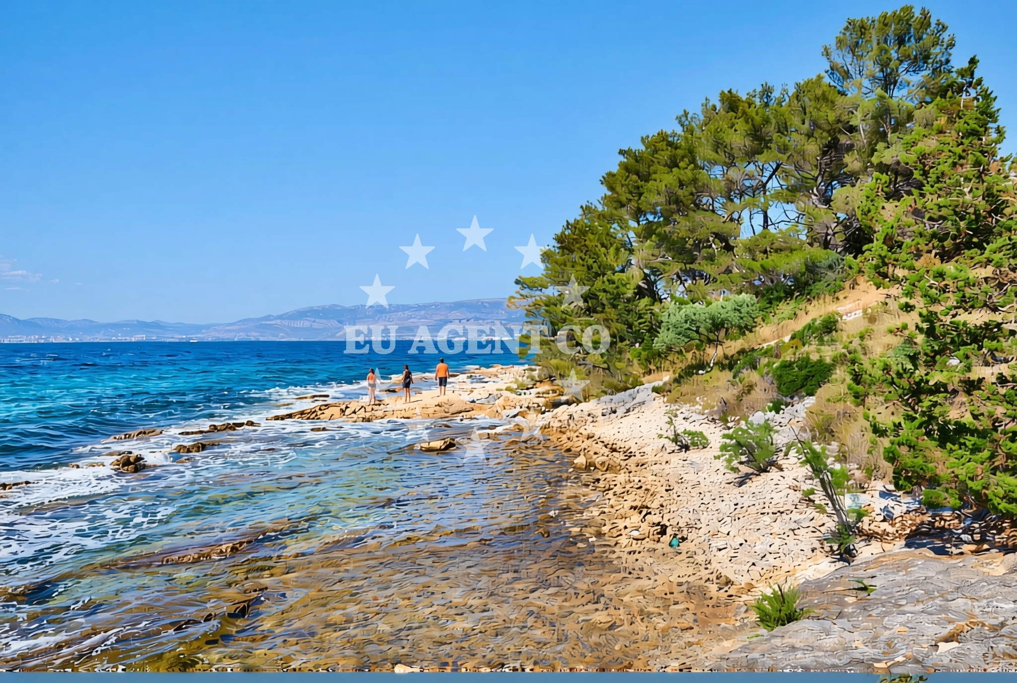 Overview of Borak istok, Sutivan (Brač) Beach in Borak istok