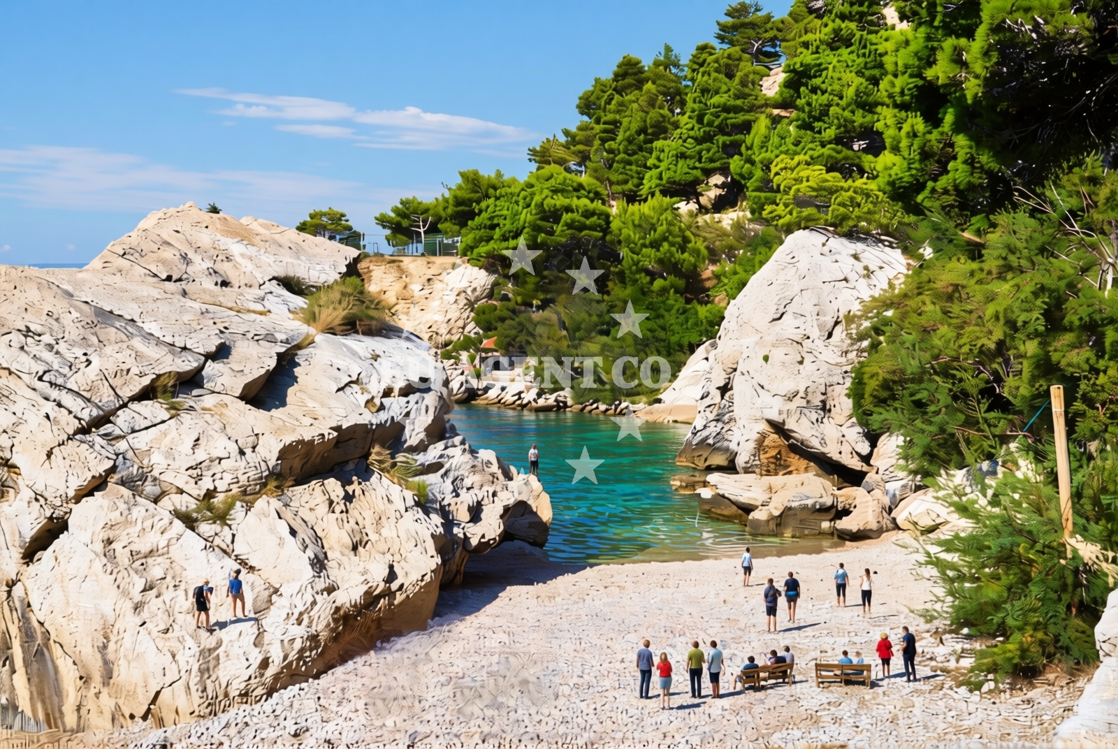 Additional view of Borak zapad, Marušići (Omiš) Beach in Borak zapad