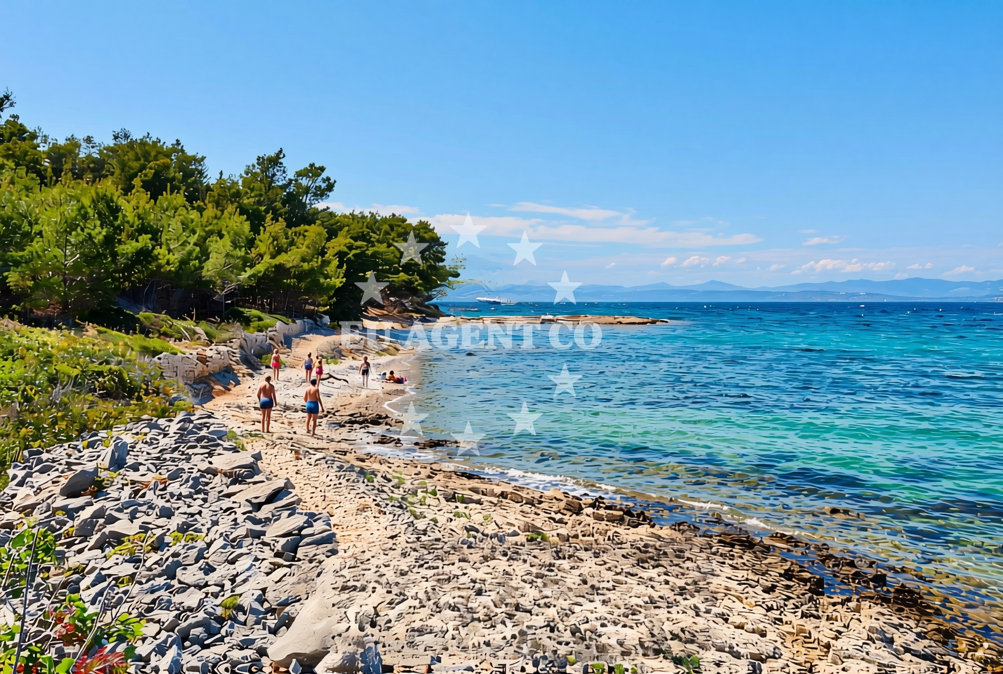 Additional view of Borak zapad, Sutivan (Brač) Beach in Borak zapad