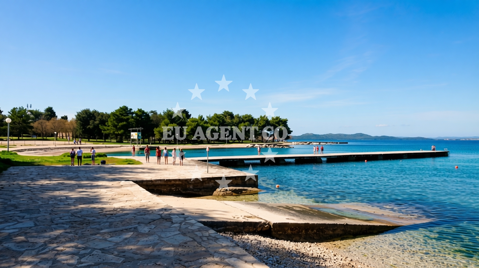 Beach facilities and surroundings at Borik beach in Ulica Julija Klovića 73 1st floor, Zadar