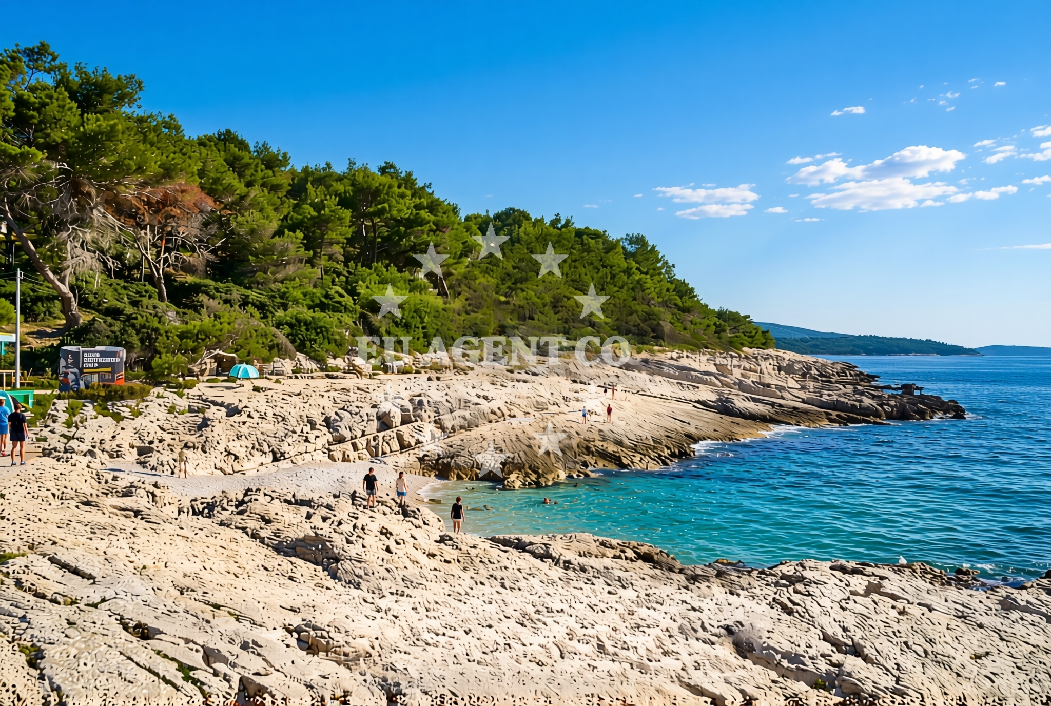 Shoreline and swimming area at Borik (Žalić), Mali Lošinj (Lošinj) Beach in Borik (Žalić)