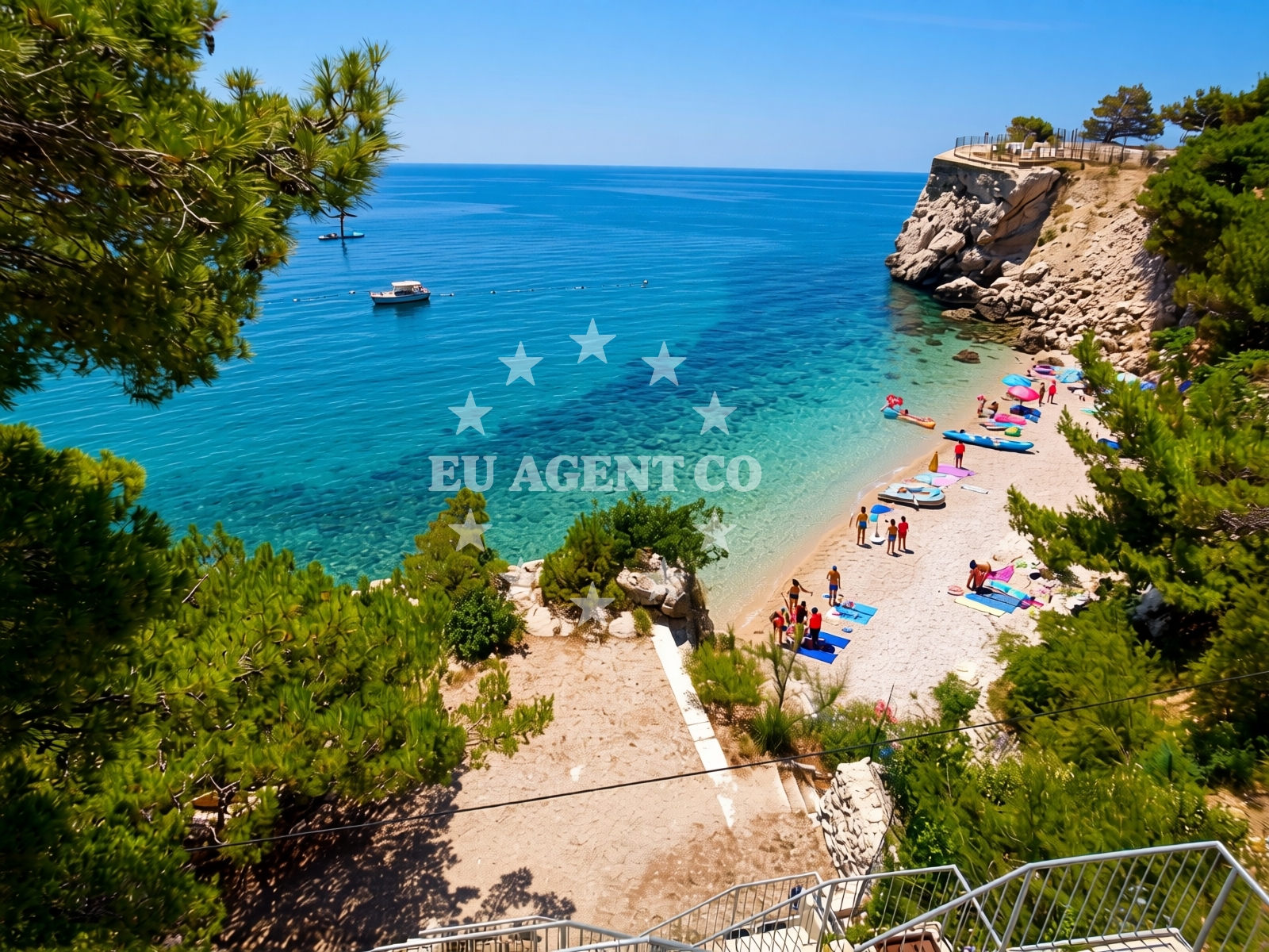 Overview of Borka beach in Put Borka 20, Marusici