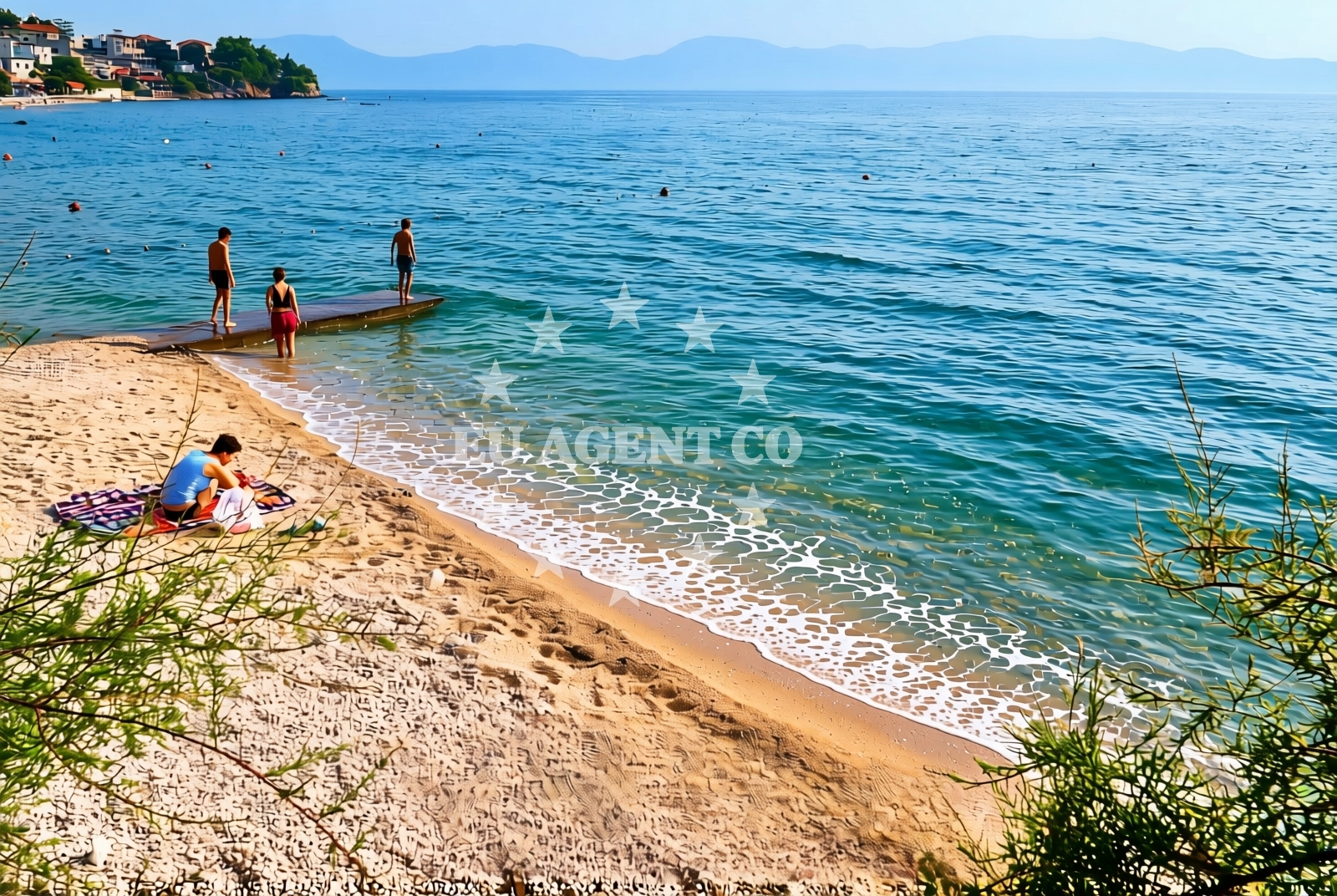 Beach facilities and surroundings at Bošac jug, Gradac Beach in Bošac jug