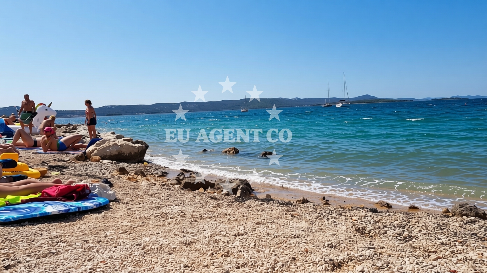 Beach facilities and surroundings at Bosana beach II in 40 Zadarska ulica, Biograd na Moru
