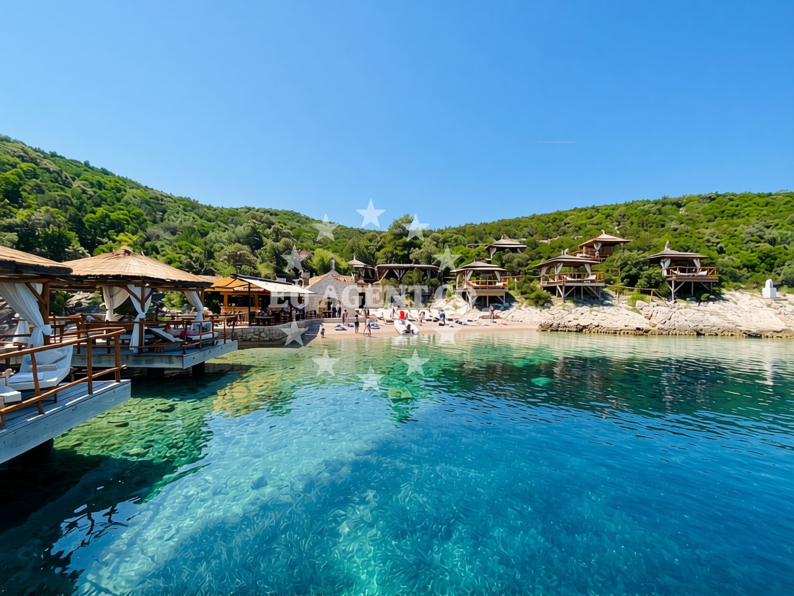 Shoreline and swimming area at Bowa Beach in Ulica br. 13, 1D, Suđurađ