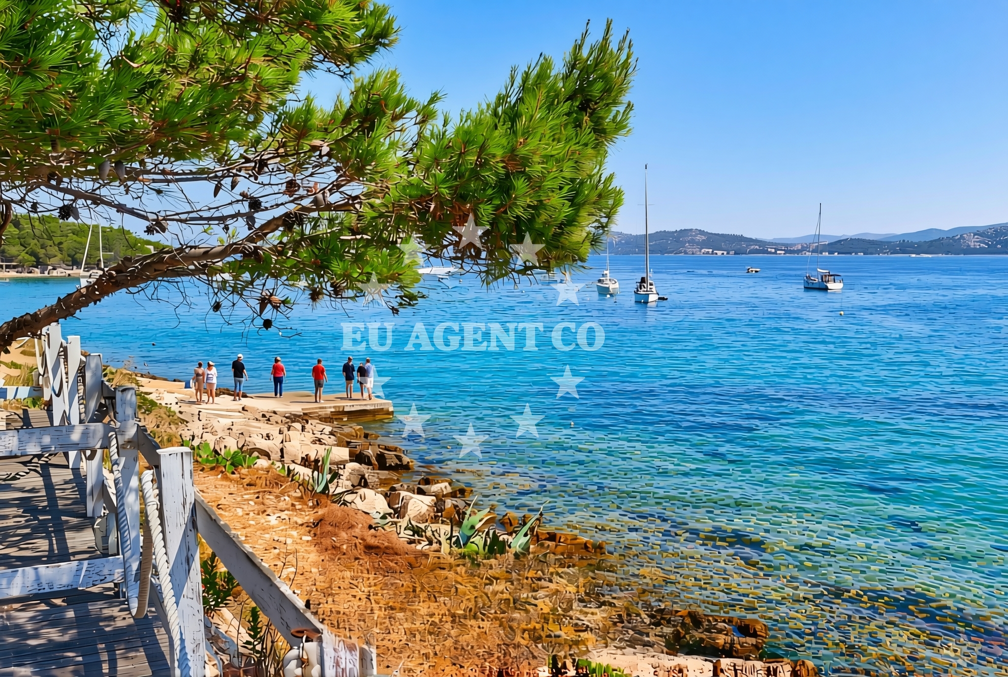 Overview of Bracera, Vrgada (Vrgada) Beach in Bracera
