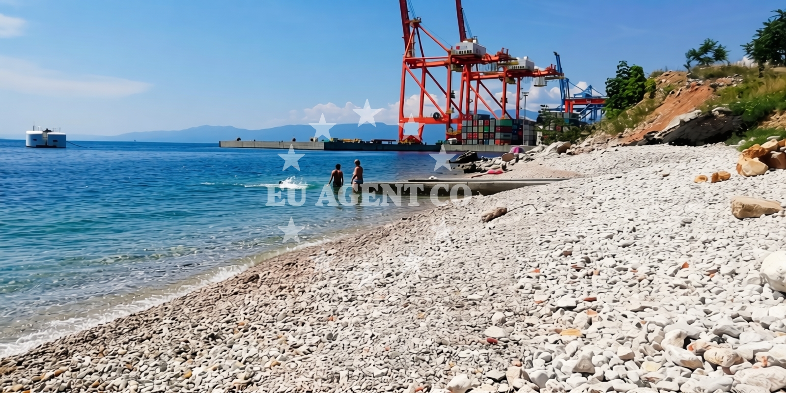 Shoreline and swimming area at Brajdica Dog Beach in 22 Mihanovićeva ulica, Rijeka