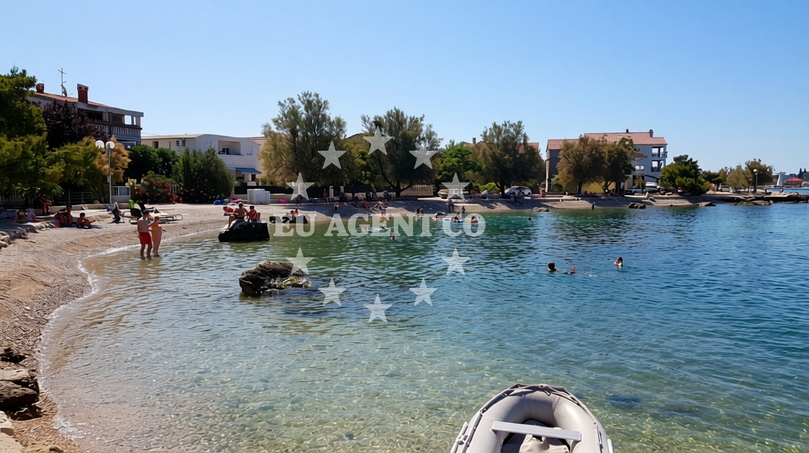Sea and coastal view of Branimirova obala beach in Petra Zoranića 23, Bibinje