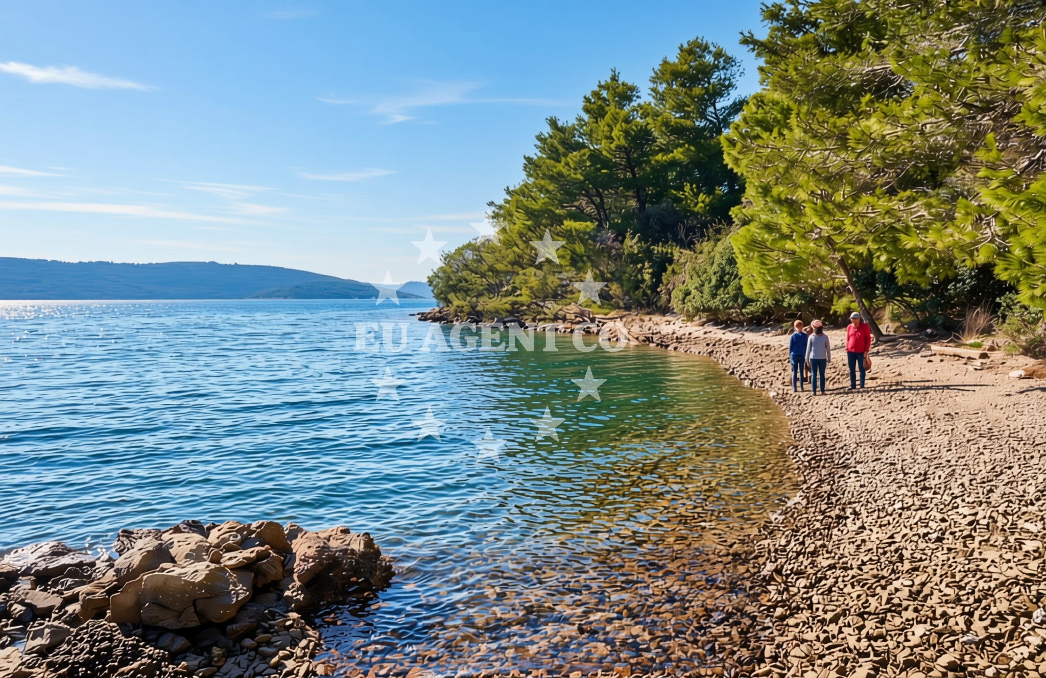 Overview of Bratin sjever, Zverinac (Zverinac) Beach in Bratin sjever