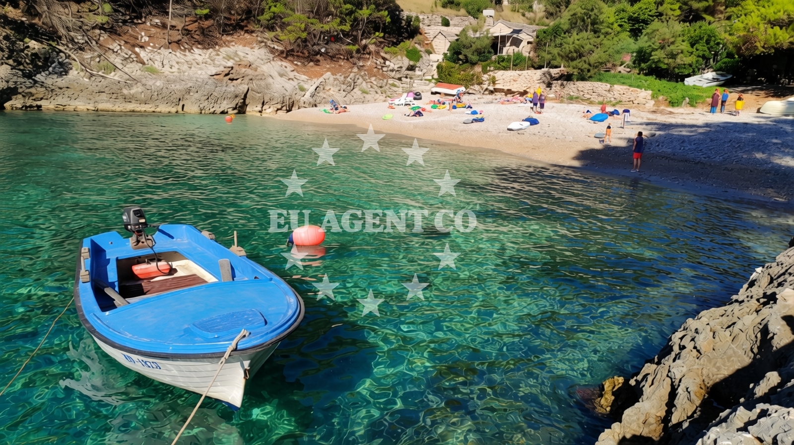 Beach facilities and surroundings at Bratinja Luka beach in Žrnovo 1450, Žrnovo