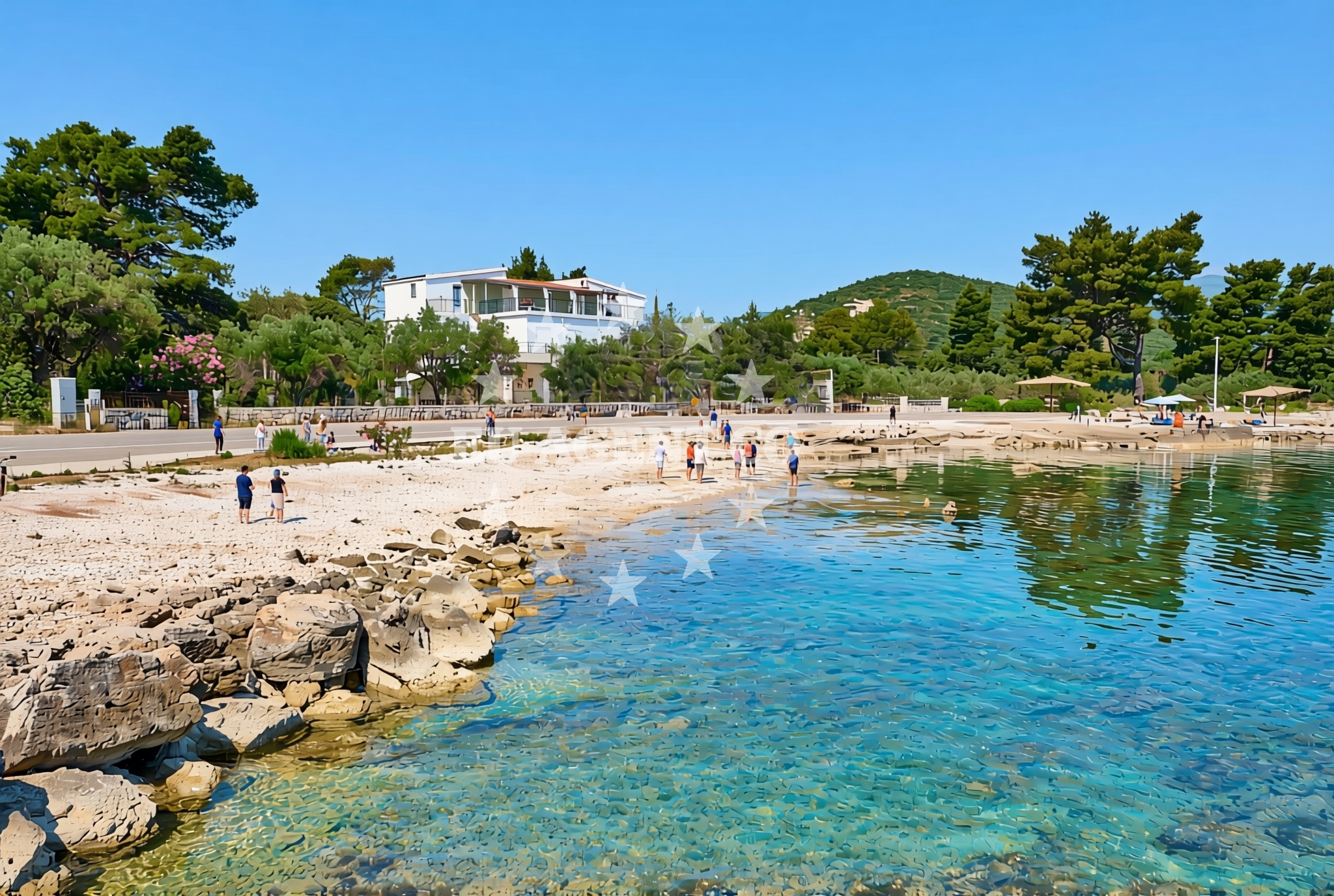 Overview of Bratkovice, Drače Beach in Bratkovice
