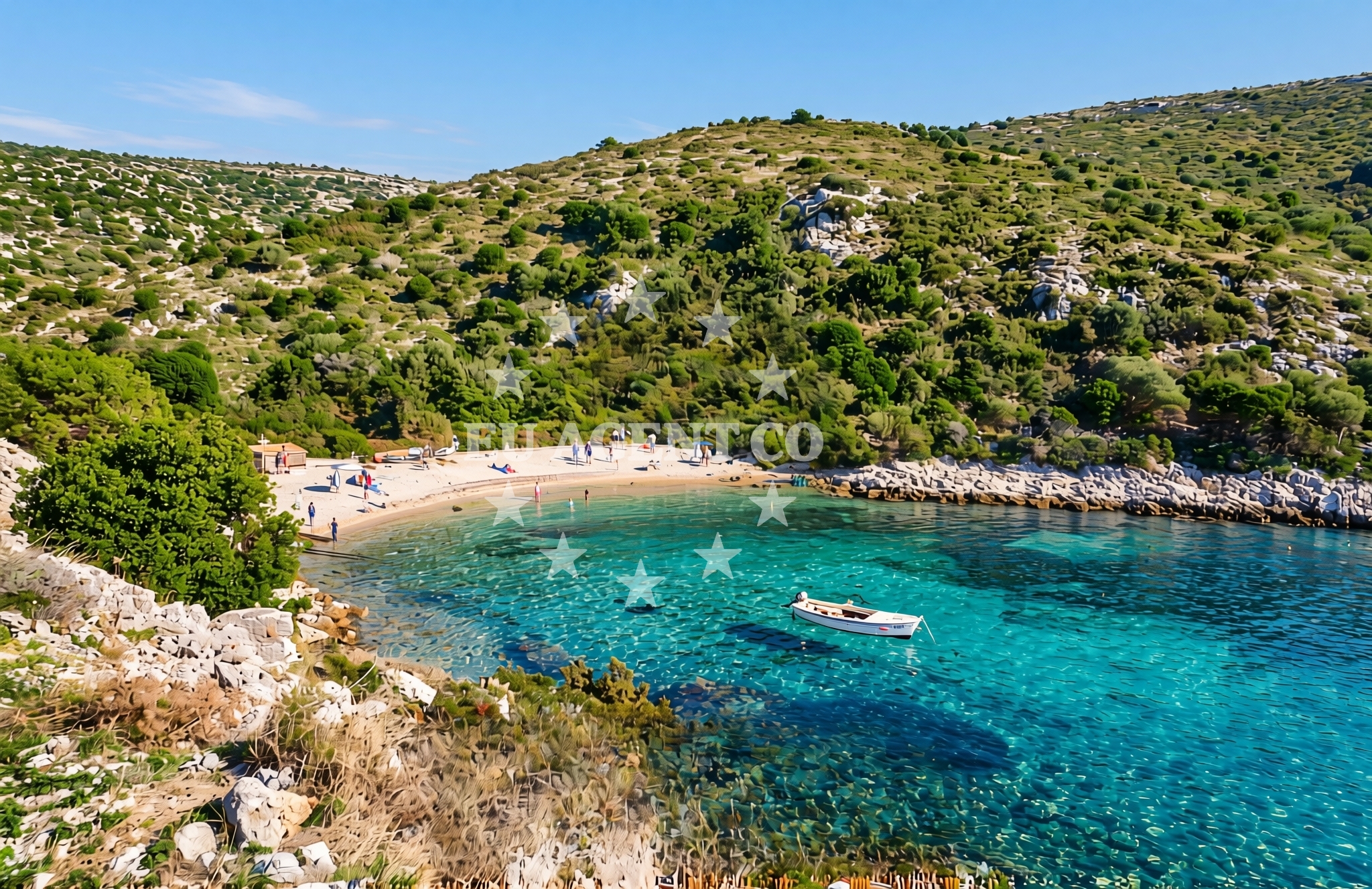 Overview of Brbinj (Dugi otok): beaches and coves (1) in Brbinj (Dugi otok)
