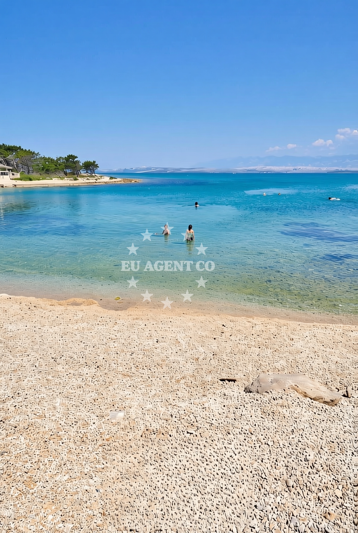 Sea and coastal view of Brdonja jug, Vir (Vir) Beach in Brdonja jug
