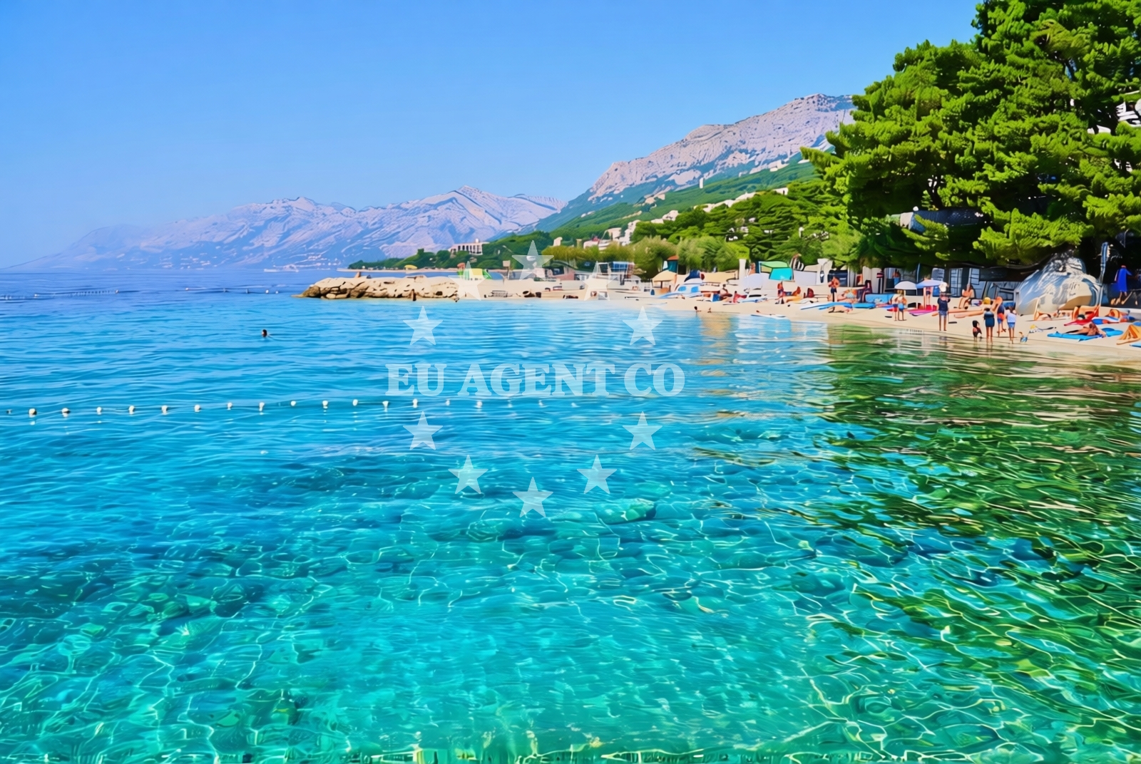 Overview of Brela: beaches and coves (14) in Brela
