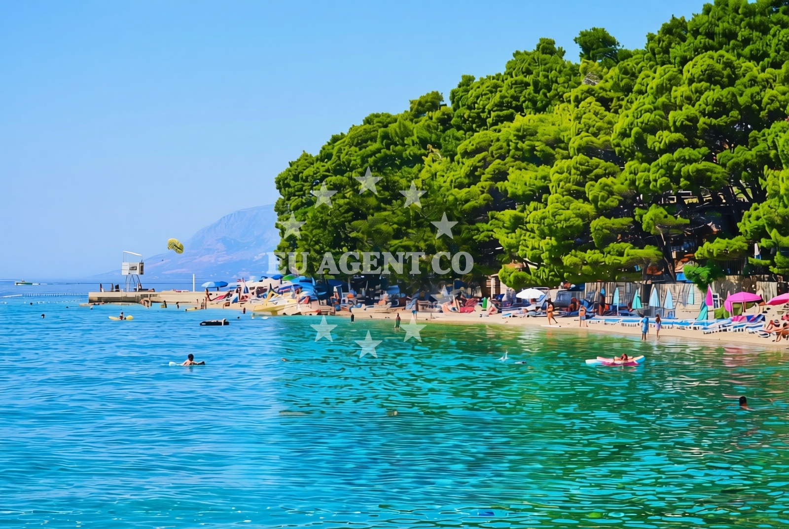 Shoreline and swimming area at Brela: beaches and coves (14) in Brela