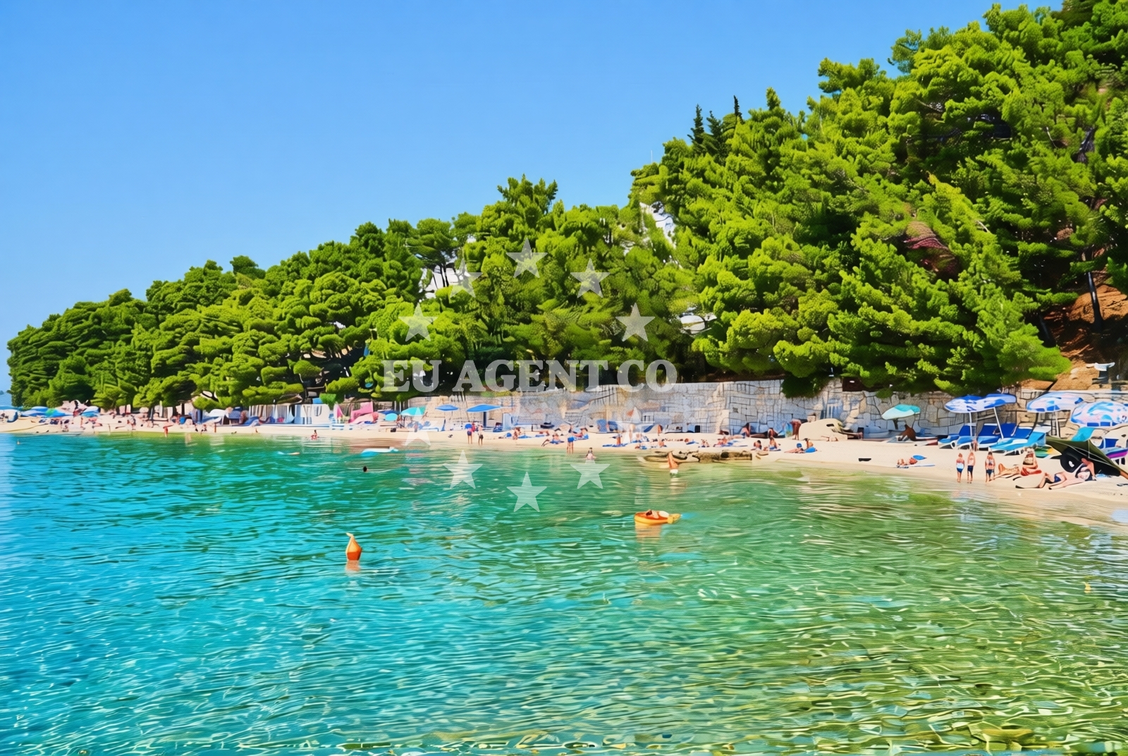 Sea and coastal view of Brela: beaches and coves (14) in Brela