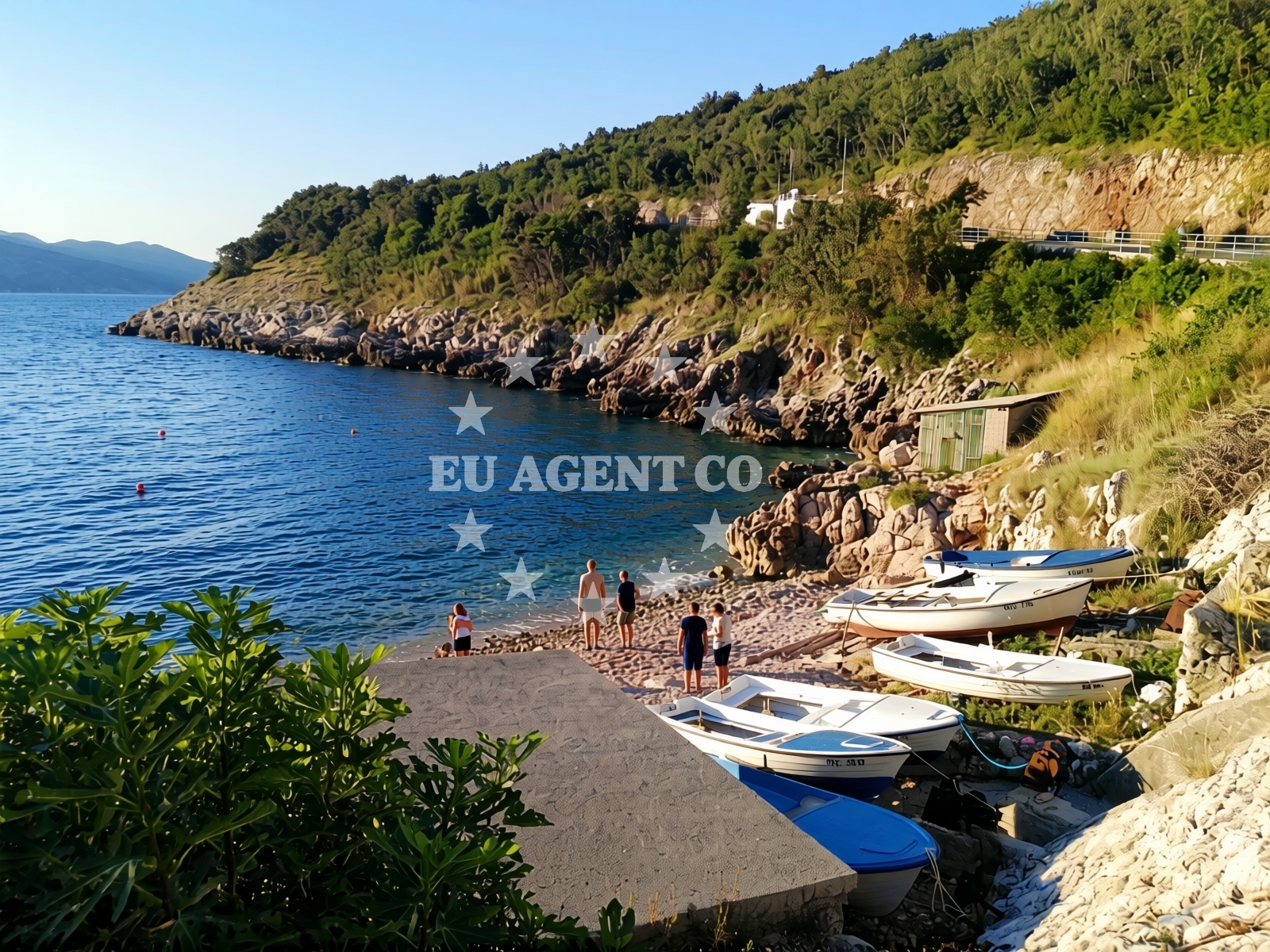 Beach facilities and surroundings at Brestova beach in , Zagorje