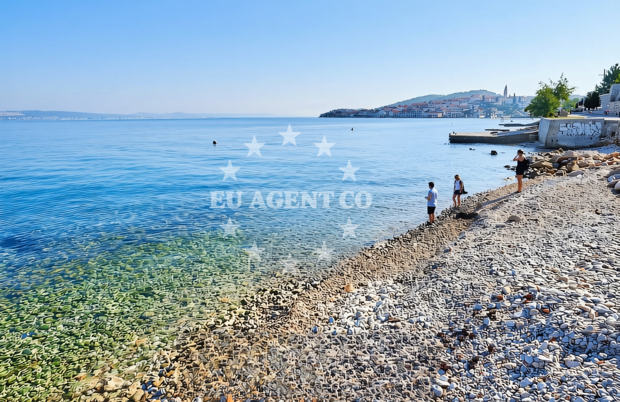 Sea and coastal view of Brgačelj, Kali (Ugljan) Beach in Brgačelj