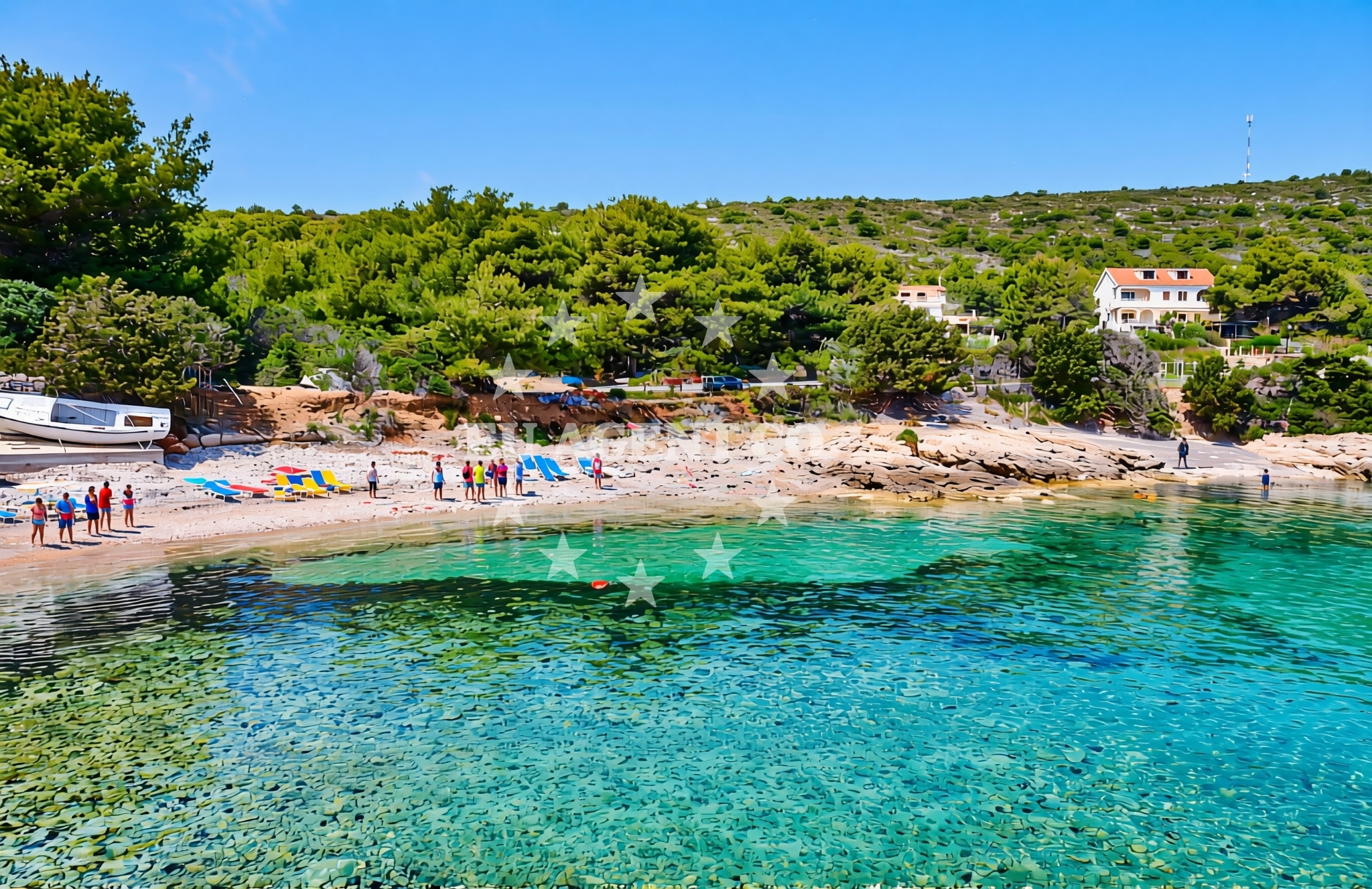 Overview of Brguljac, Podstražje (Vis) Beach in Brguljac