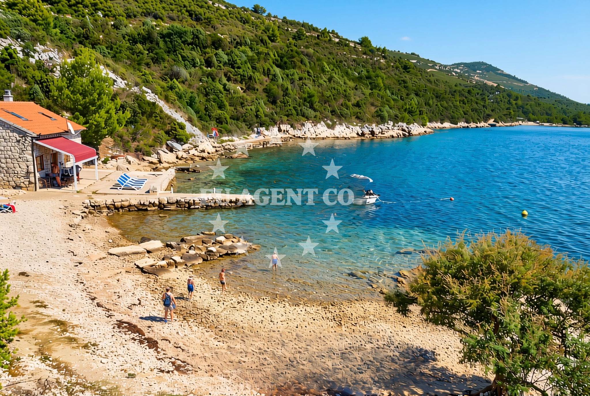 Overview of Brijeg, Kremena Beach in Brijeg