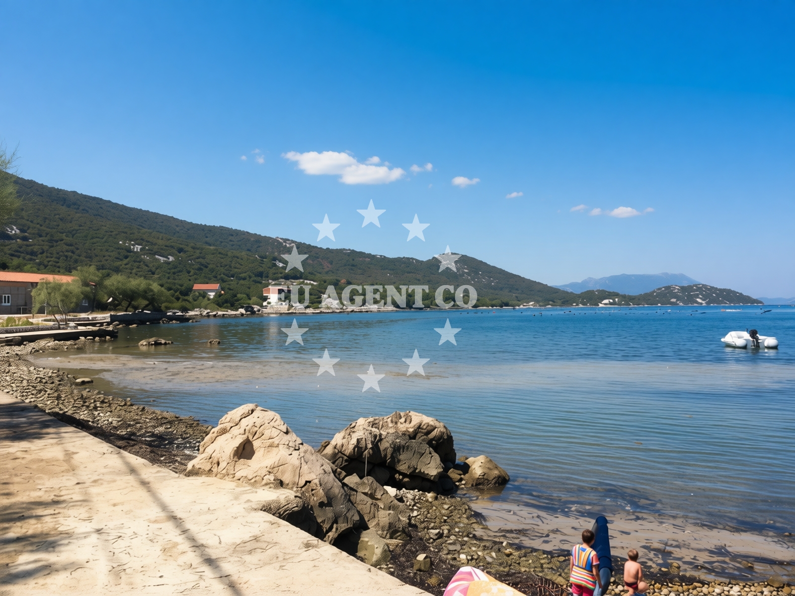 Sea and coastal view of Brijesta beach in Brijesta 20, Janjina