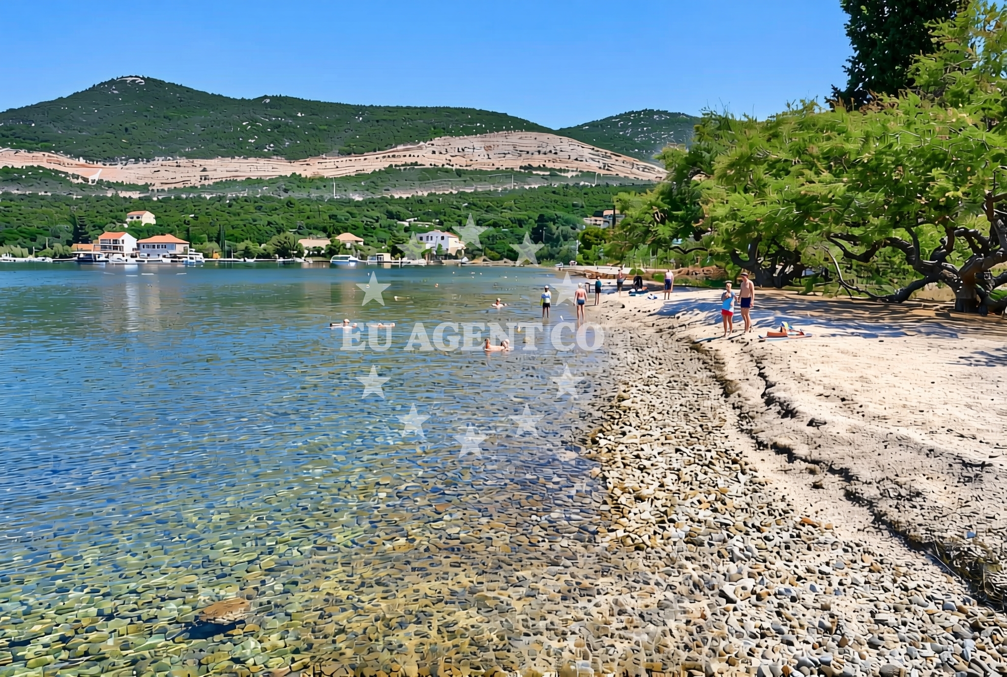 Shoreline and swimming area at Brijesta: beaches and coves (3) in Brijesta