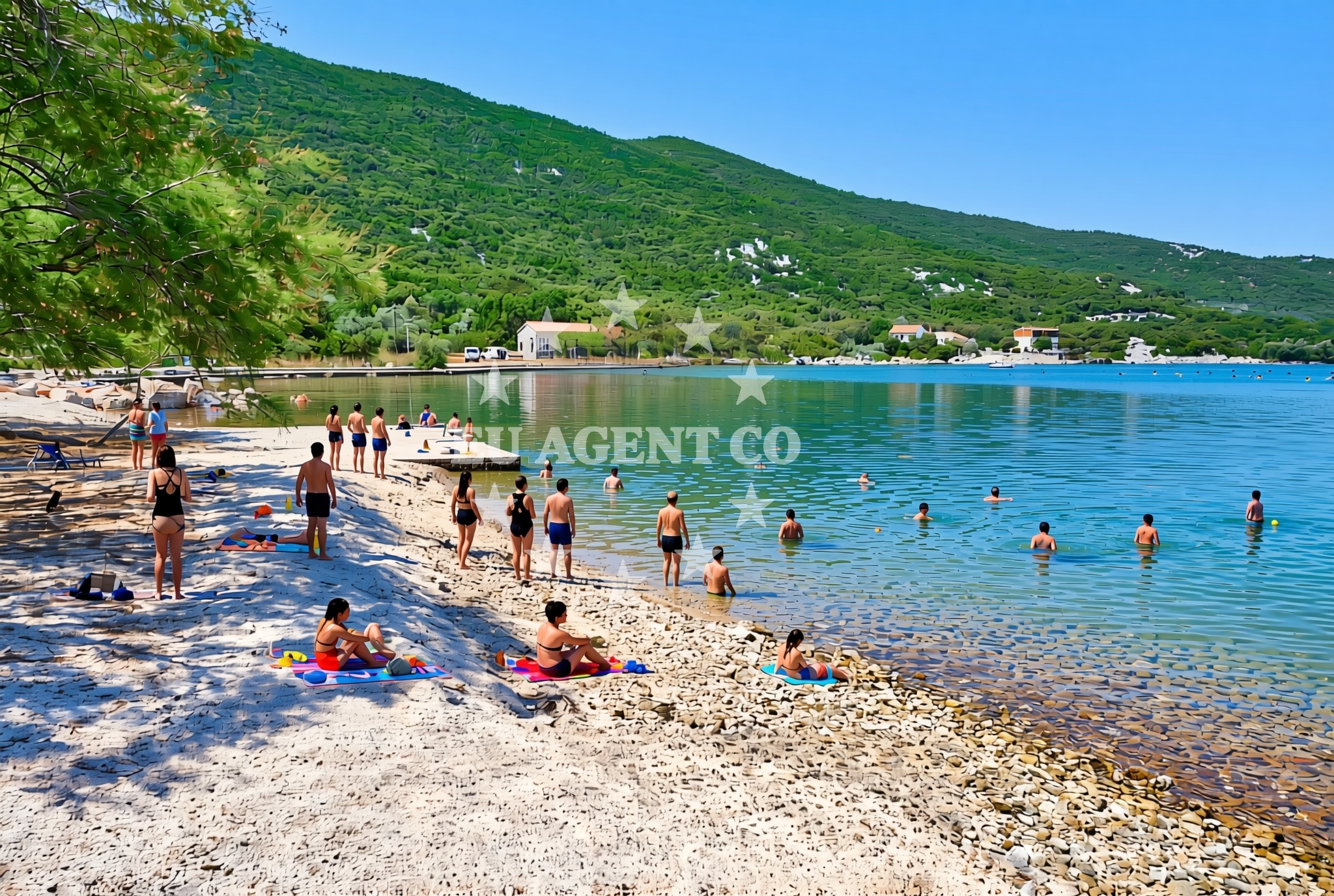 Sea and coastal view of Brijesta: beaches and coves (3) in Brijesta