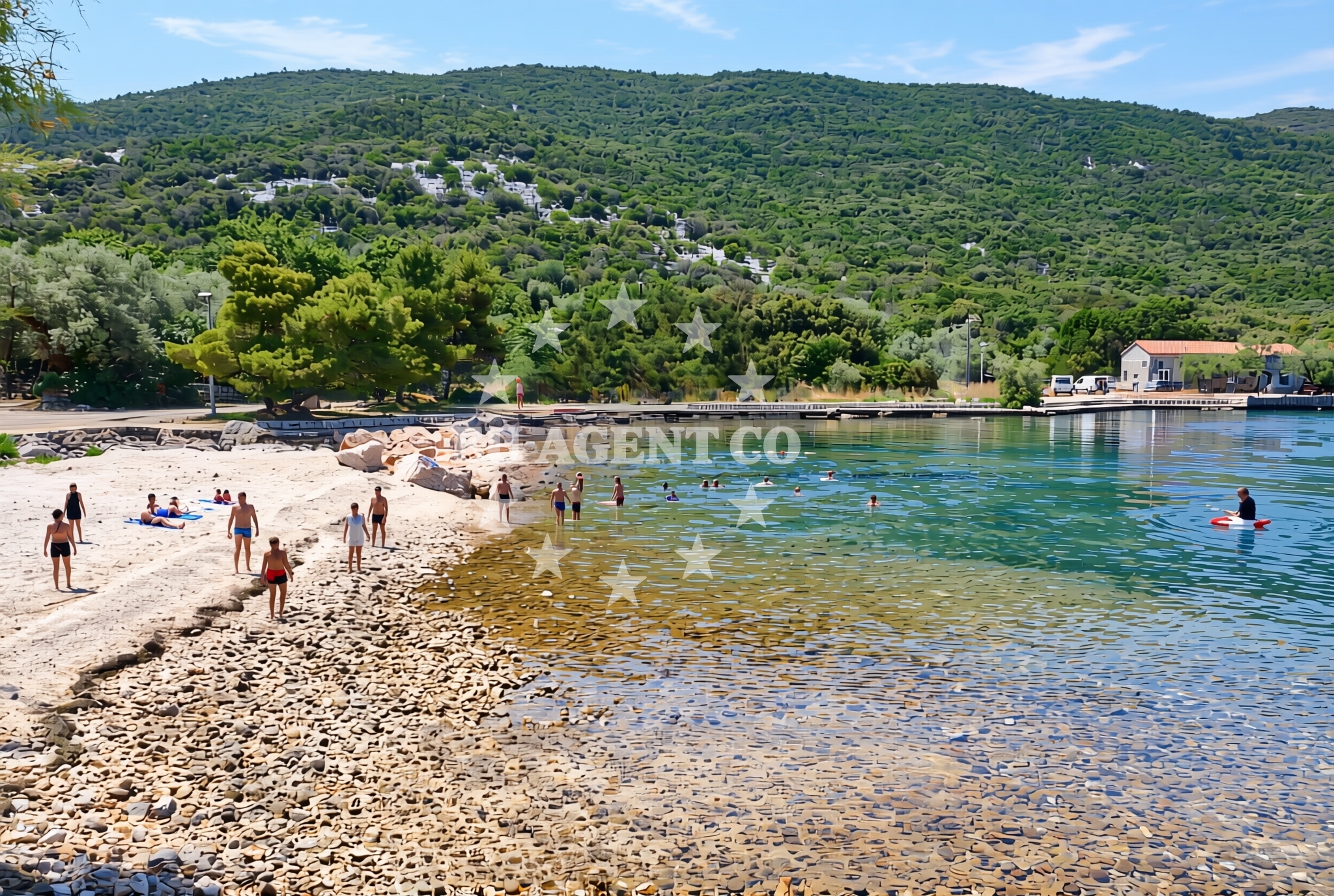 Beach facilities and surroundings at Brijesta: beaches and coves (3) in Brijesta