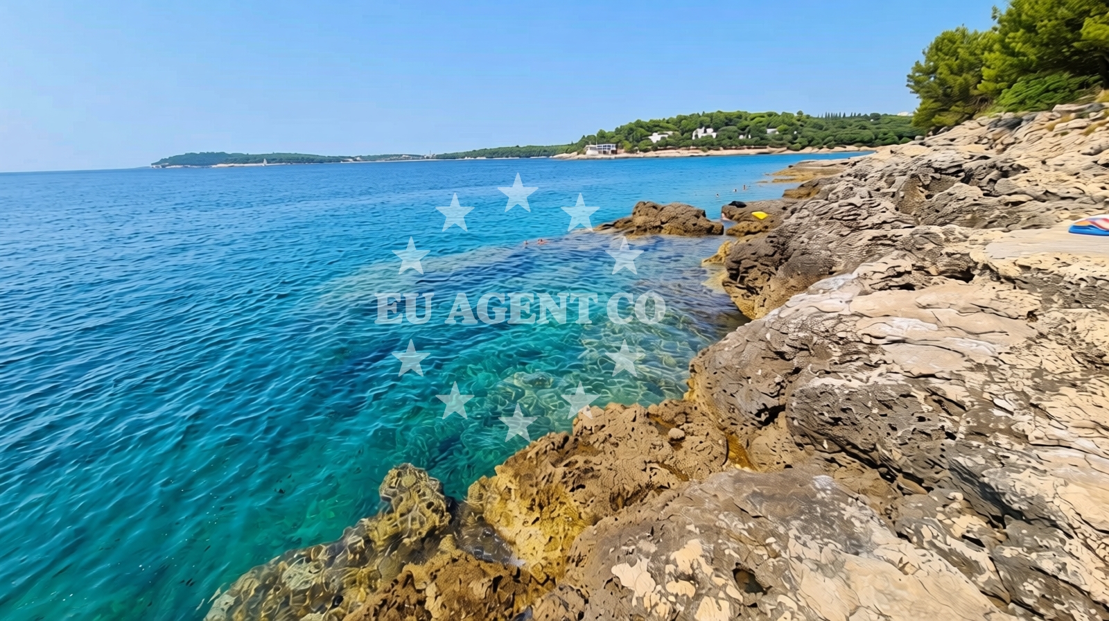 Sea and coastal view of Brioni beach in Verudella 16, Pula