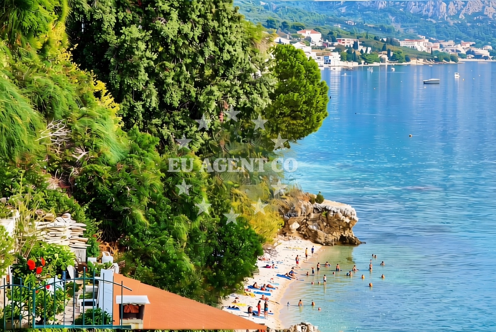 Sea and coastal view of Brist: beaches and coves (7) in Brist
