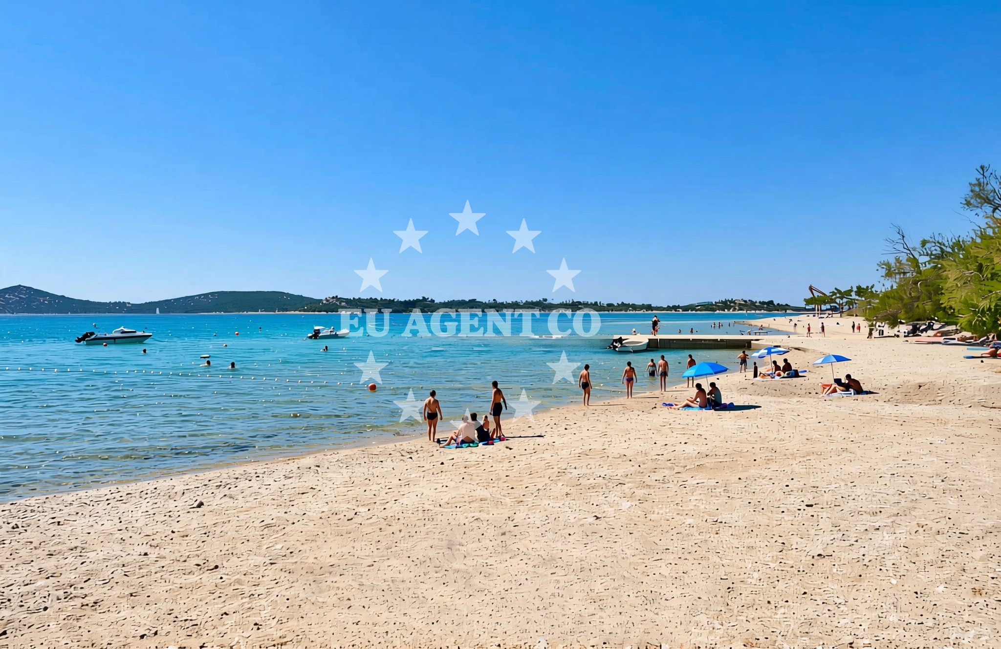 Overview of Bristak, Vodice Beach in Bristak