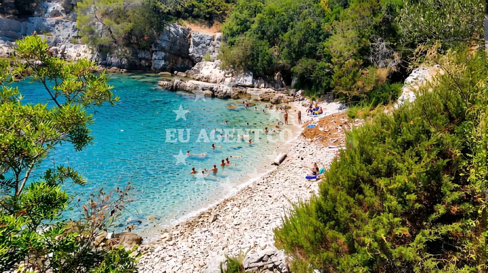 Overview of Brizenica Bay in , Stari Grad