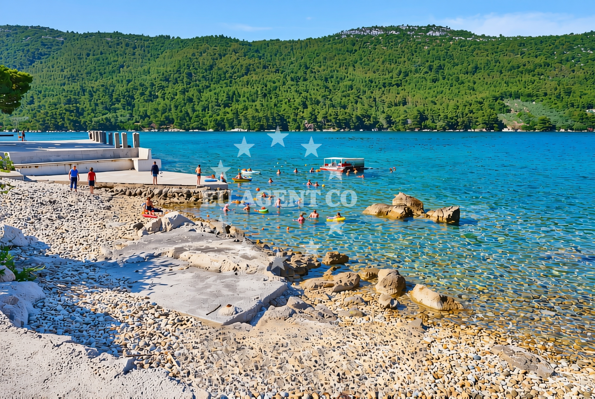 Sea and coastal view of Broce jug, Broce Beach in Broce jug