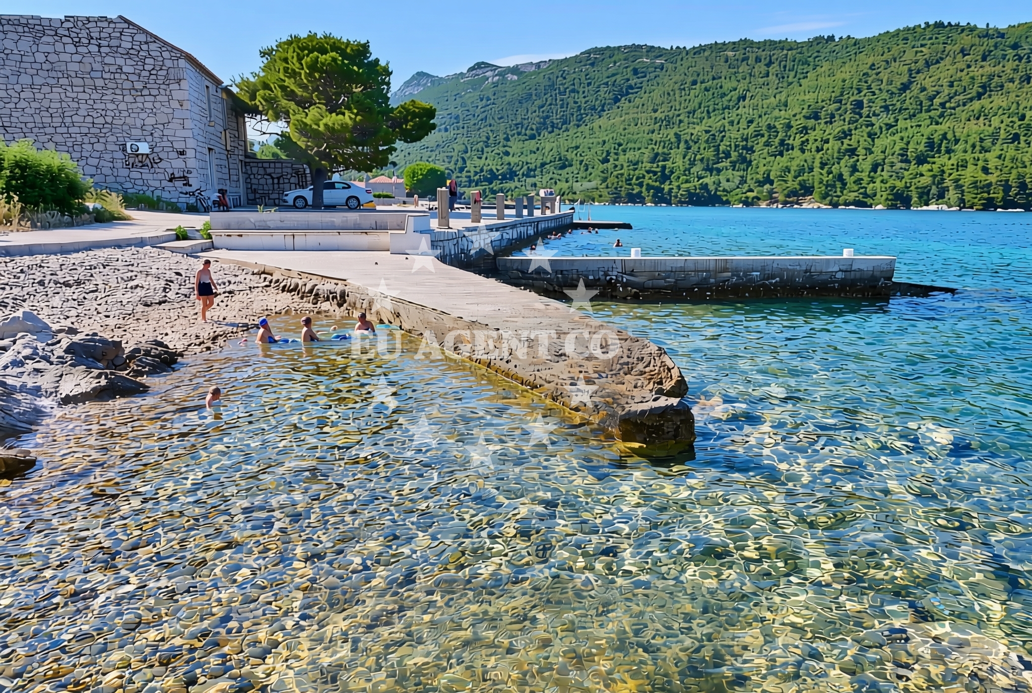 Beach facilities and surroundings at Broce jug, Broce Beach in Broce jug