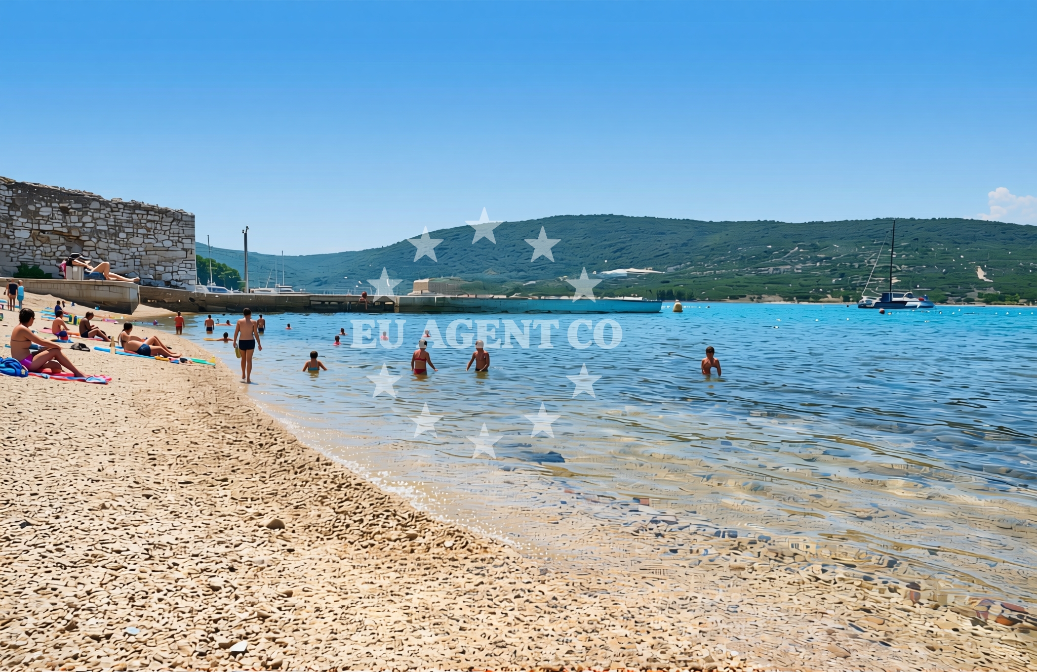 Additional view of Brodogradilište, Cres (Cres) Beach in Brodogradilište
