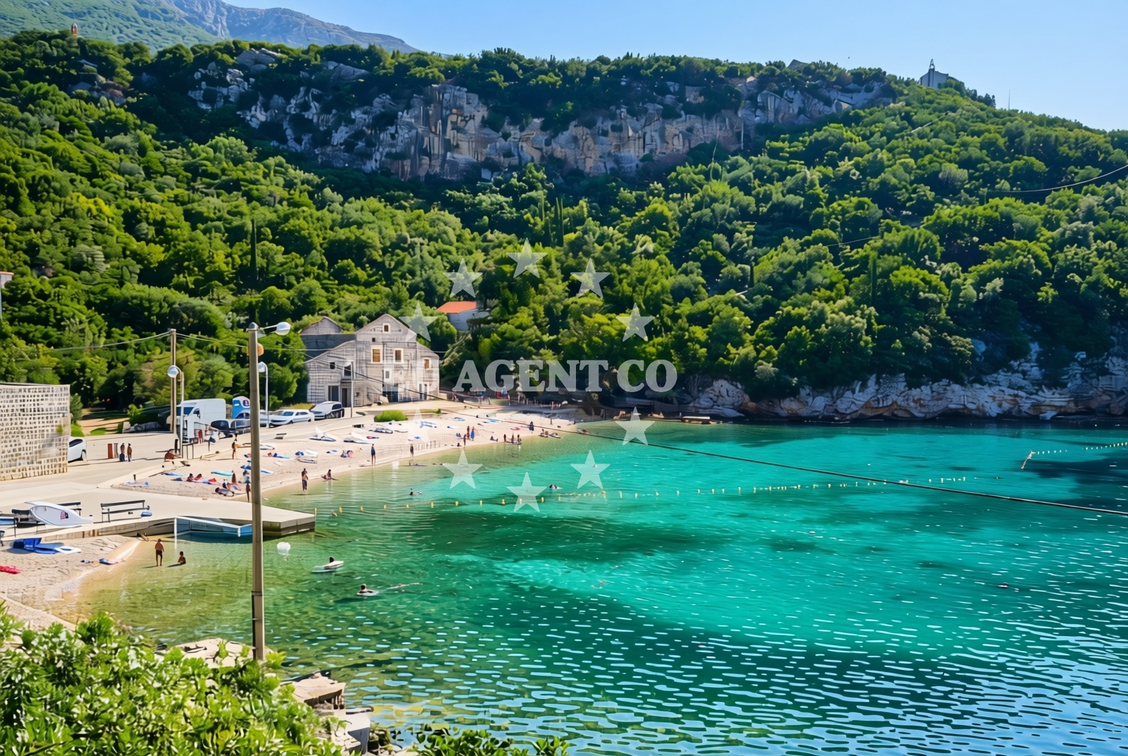 Overview of Brsečine: beaches and coves (2) in Brsečine