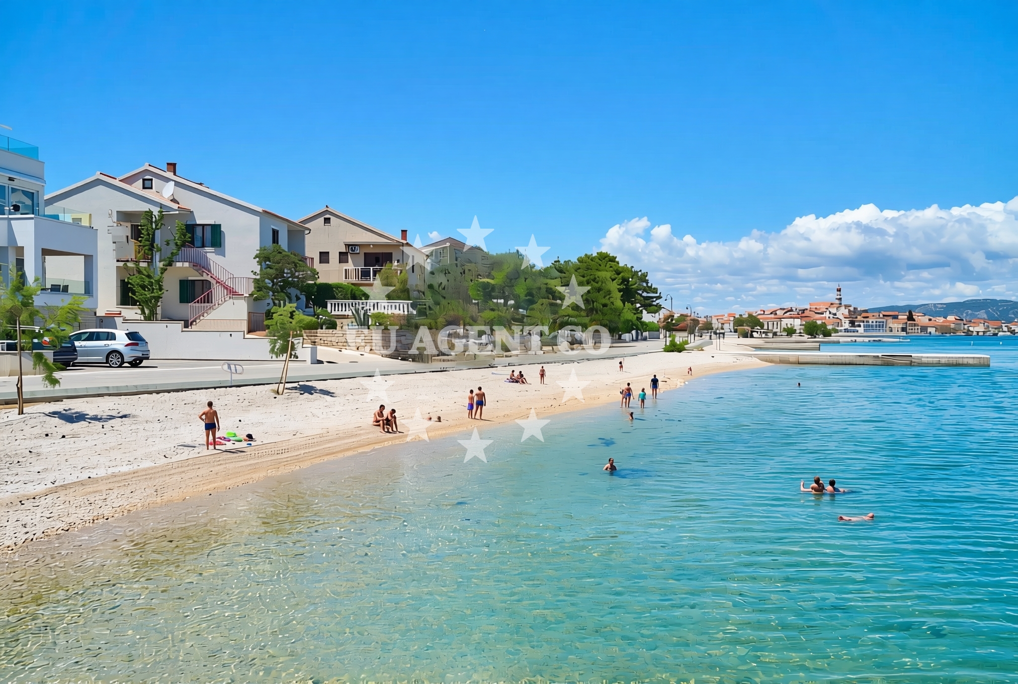 Overview of Brstine, Betina (Murter) Beach in Brstine