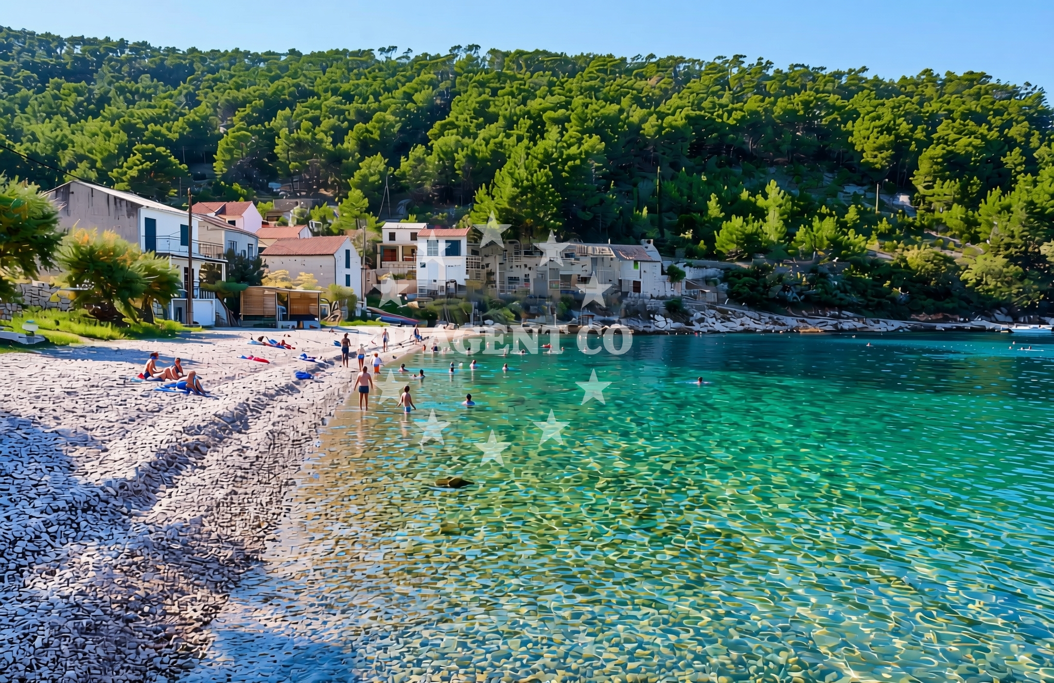 Sea and coastal view of Brusje (Hvar): beaches and coves (2) in Brusje (Hvar)
